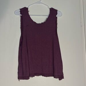 We The Free purple distressed tank top women’s size large